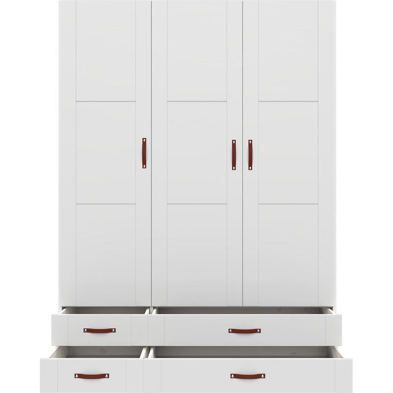 Lifetime Schrank 150cm lackiert mit und weiß Schubladen Türen 4 3