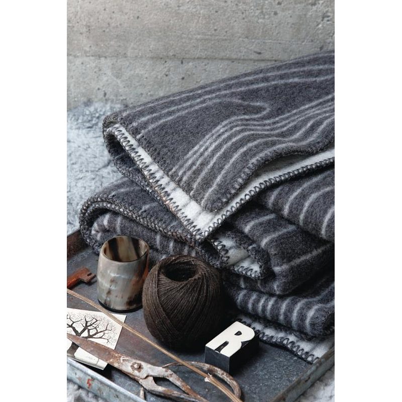 Roros Tweed x 200cm Wolldecke SKOG grau/natur 135 4903